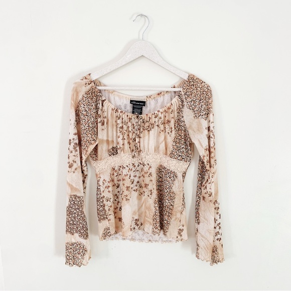 Y2K Boho Bell Sleeve Top (XS/S)